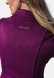 Romy – Kurzjacke aus veganem Wildleder in Purpurviolett