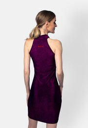 Fuchsia-Berry Viskose-Jersey-Minikleid