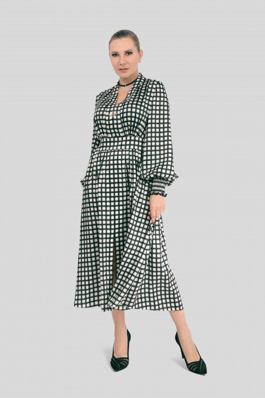 Maxikleid "Plaid"