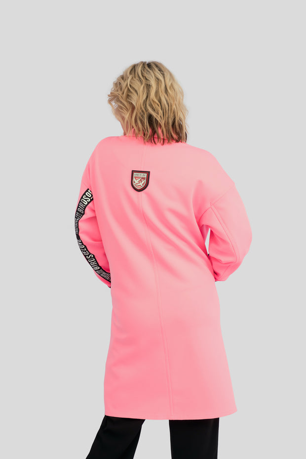 Trend Mantel im Oversized-Style pink