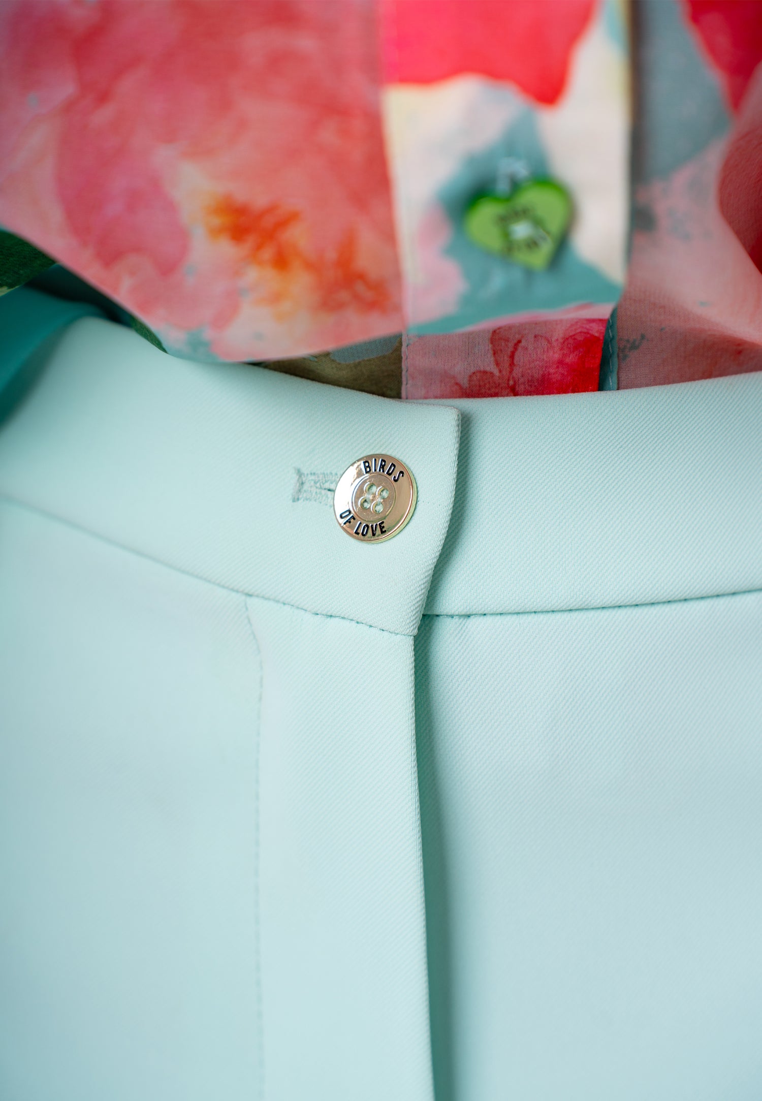 Weite Stoffhose in Mintgrün | Jardin by Birds of Love