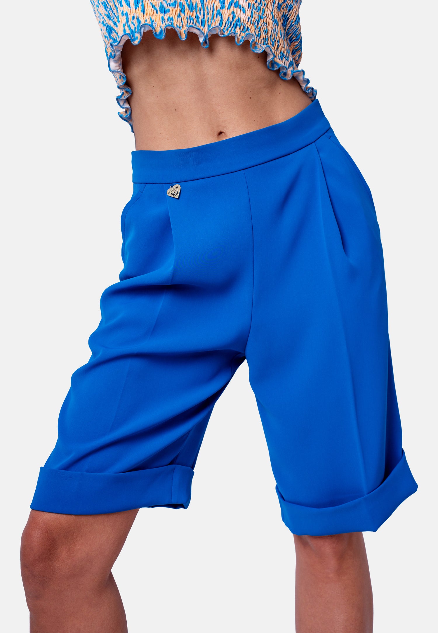 Elegante High-Waist-Bermudashorts in Blau | Birds of Wild Grace by Birds of Love