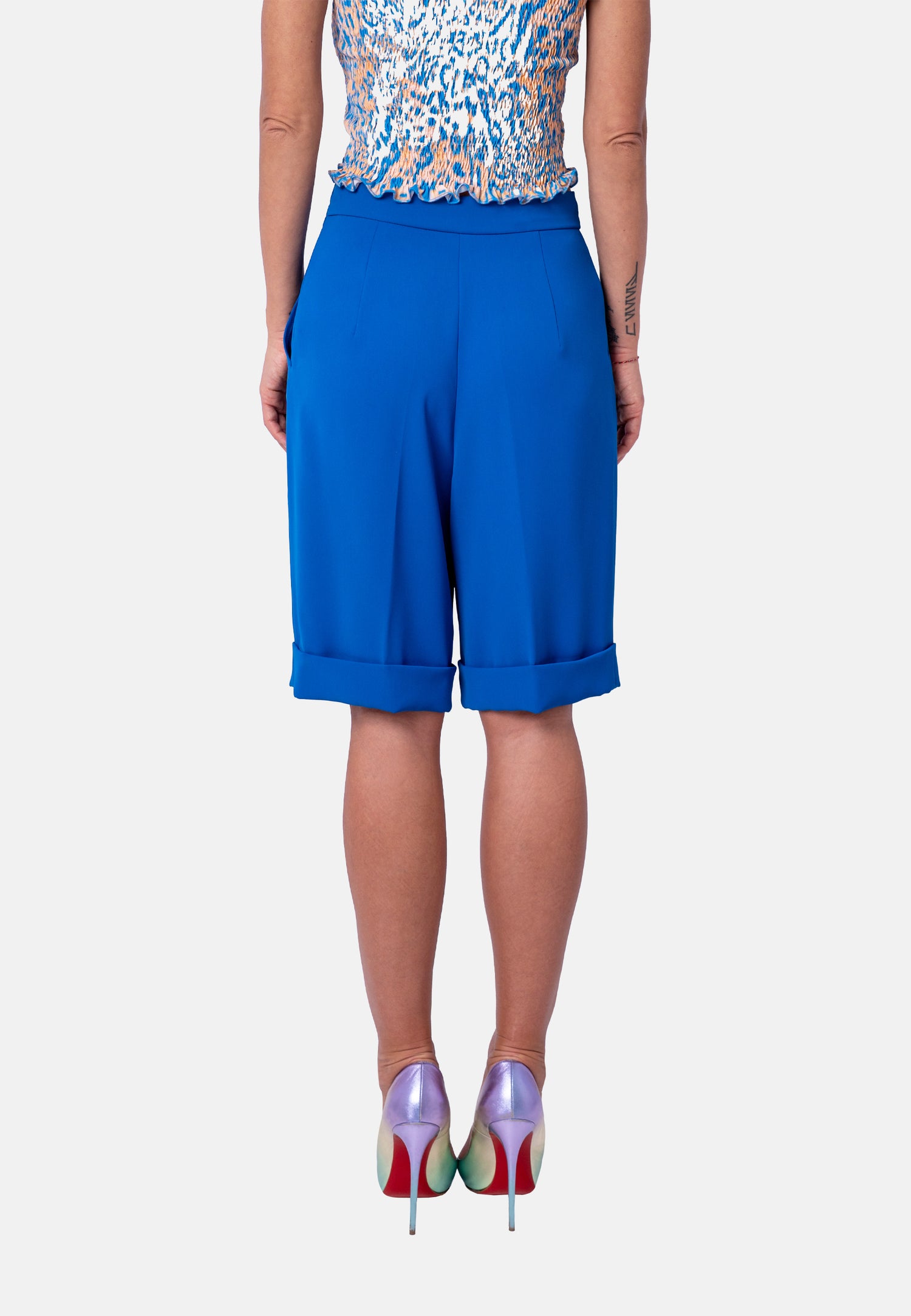 Elegante High-Waist-Bermudashorts in Blau | Birds of Wild Grace by Birds of Love