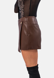 Vegan leather skort