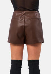 Vegan leather skort