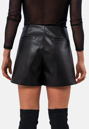 Vegan leather skort