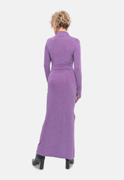 LONG DRESS with ROLL NECK- Strickkleid