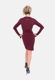 Midi Etukleid - burgundy