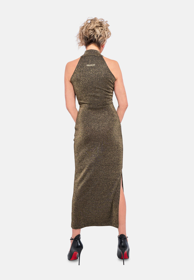 Gold Viskose-Jersey dress