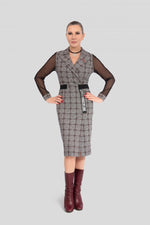 Kaufen Sie das elegante Plaid Dress mit Wickel-Optik online. Stilvolles Karo-Wickelkleid für Damen, perfekt für Büro und Freizeit. Hochwertiges Design und Tragekomfort. Weltweiter Versand.