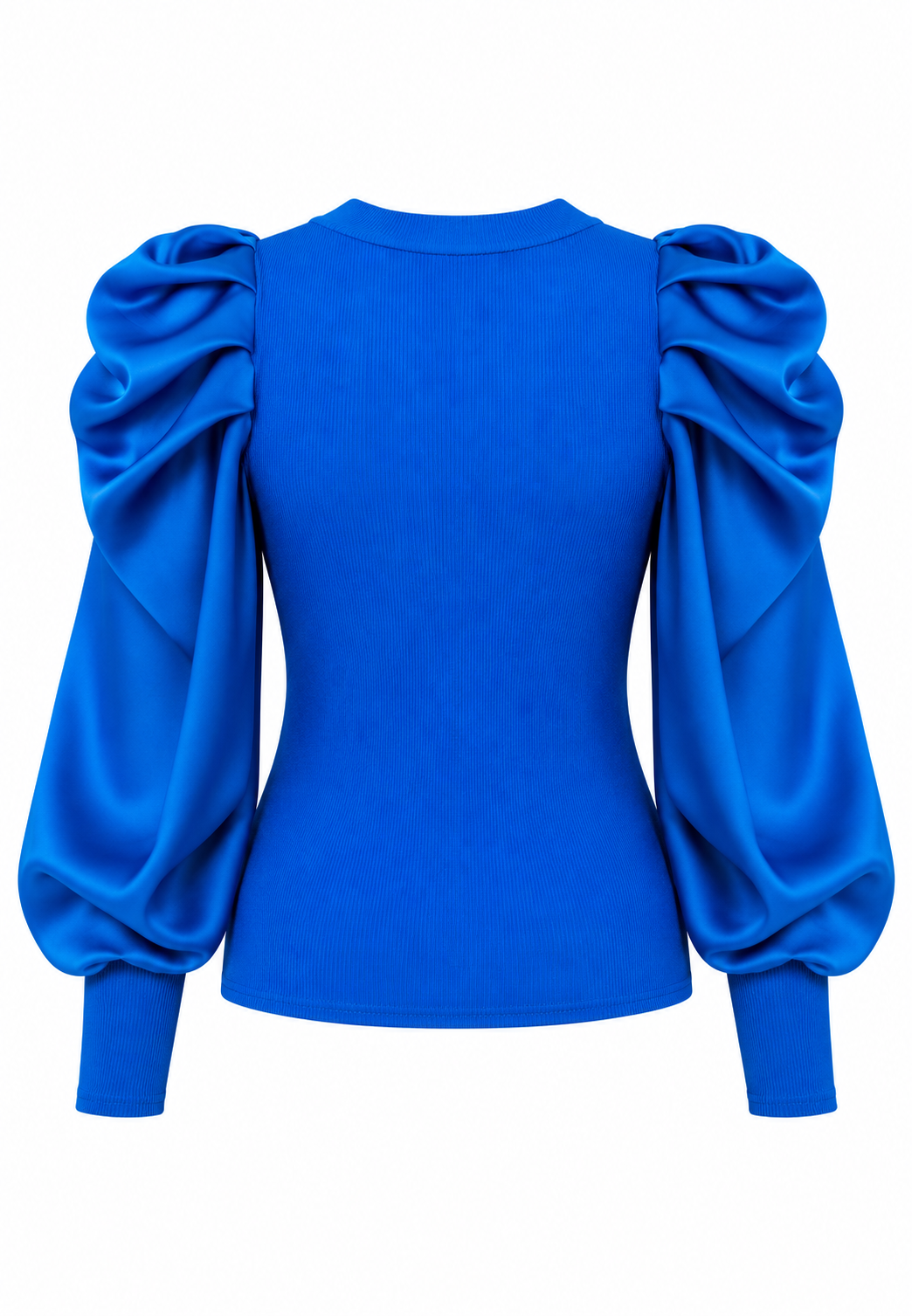 Romantisches Top mit Satin-Ärmeln | Elegantes Oberteil