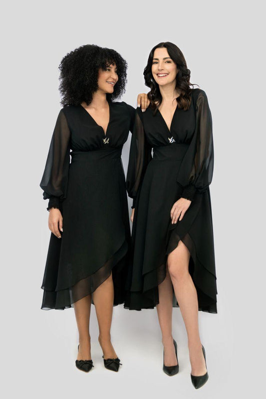 Freizeit-Maxikleid Black
