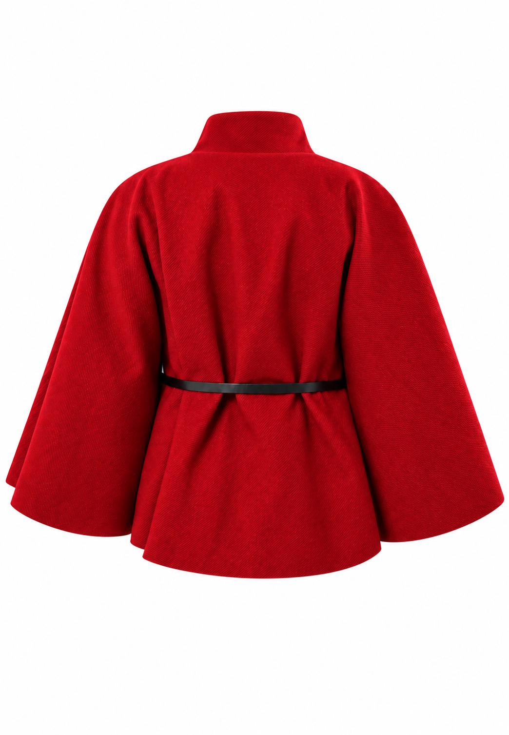 Jacke im Poncho-Stil in Rot