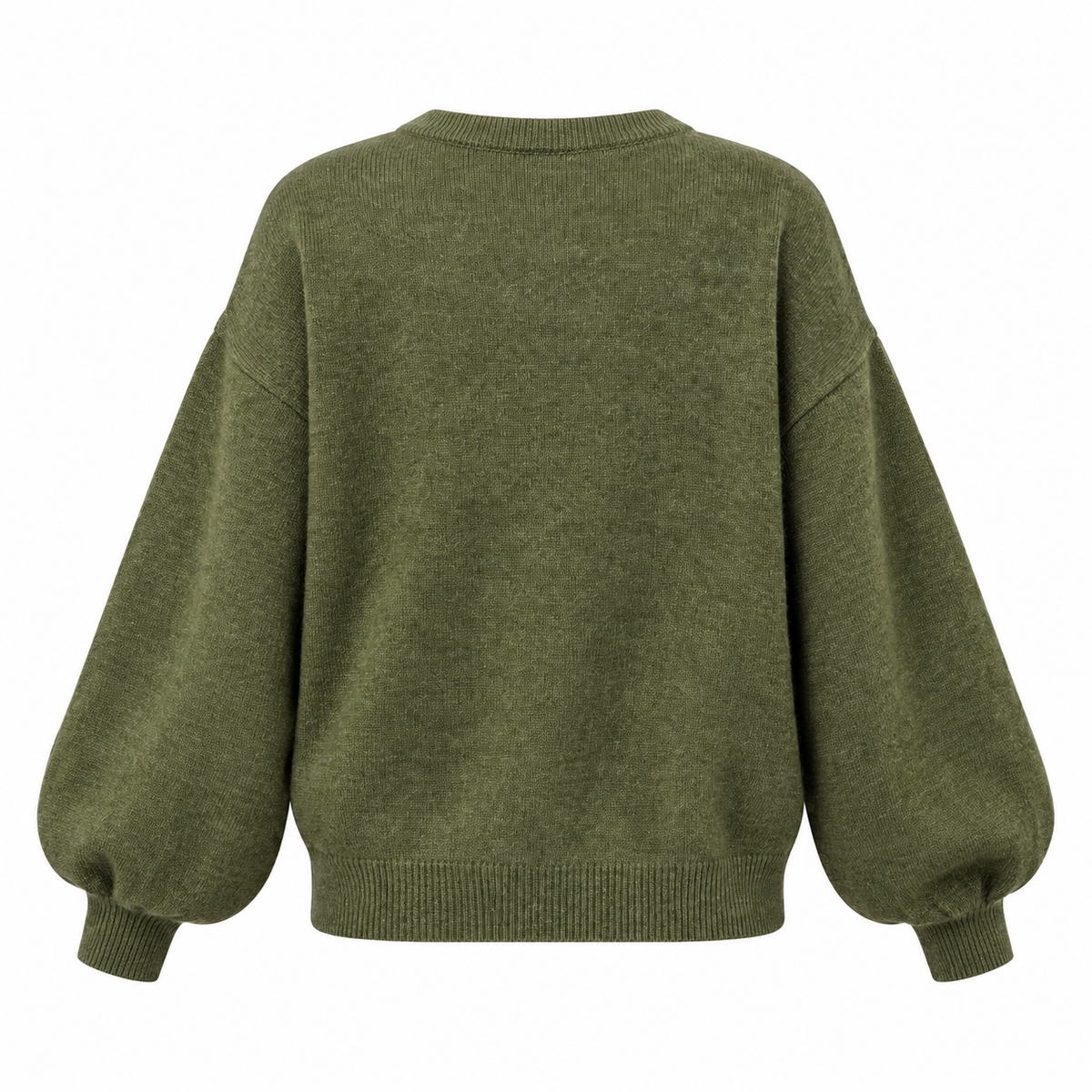 Pullover mit Strass-Blume in Bordeaux & Oliv | Birds of Love