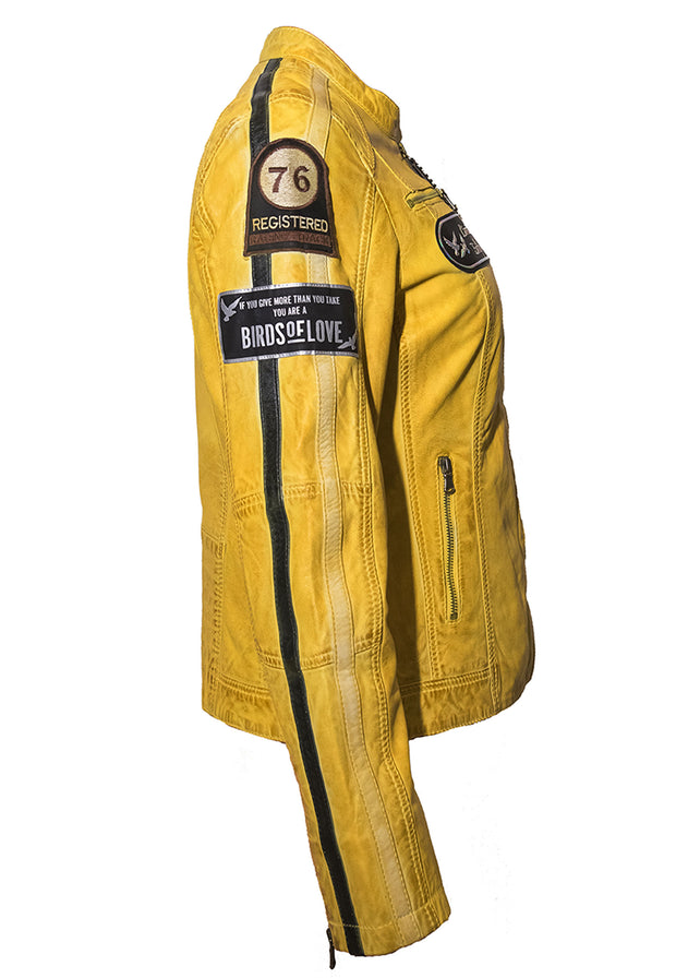 LEDERJACKE "FREAKY BIRDS NATION"