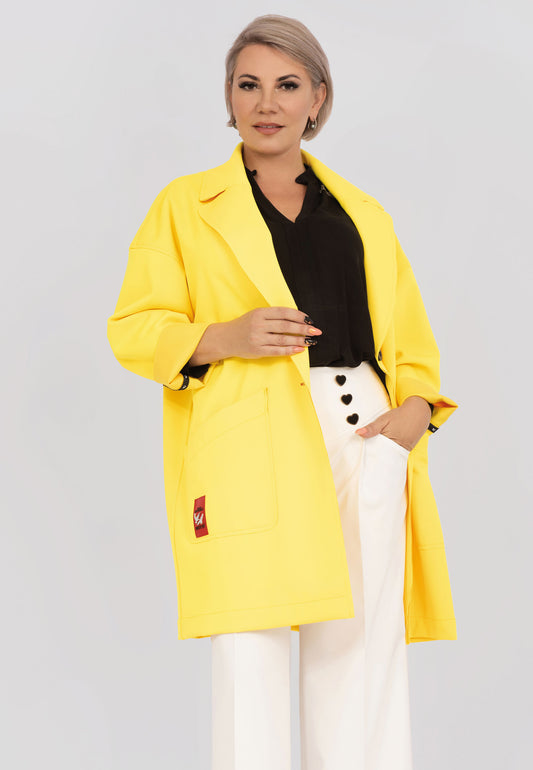 Trend Mantel Damen gelb