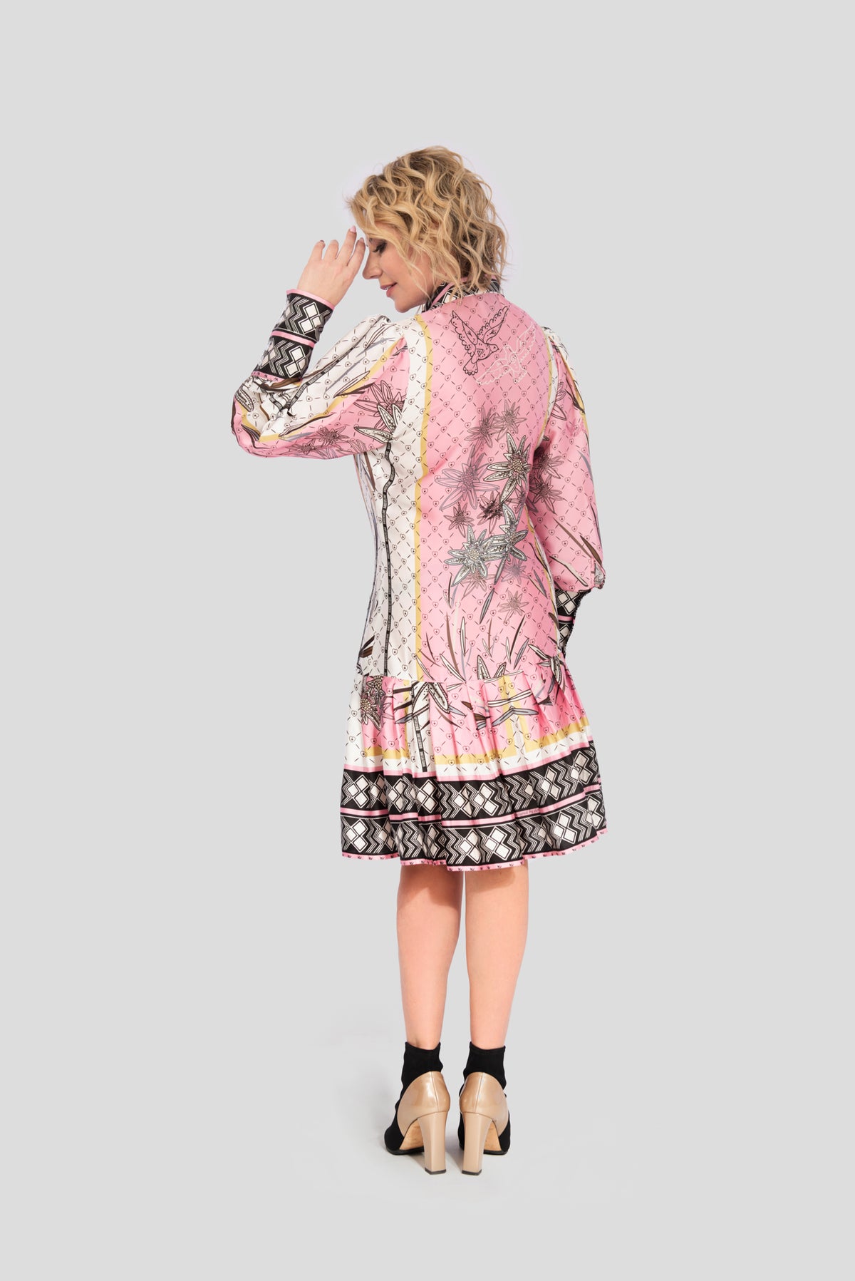 FEMININ STYLE - Freizeitkleid „Edelweiss Birds“ rosa