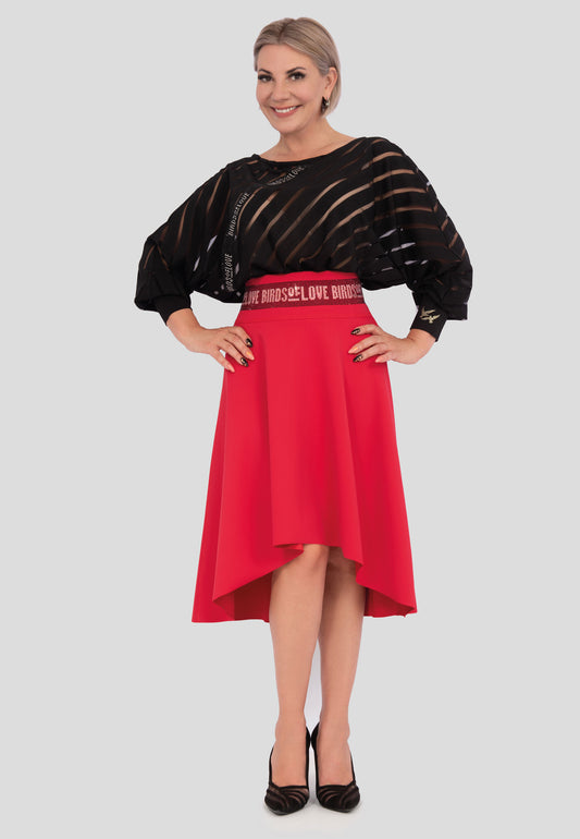 Gestreifter Body | Damen-Body mit Fledermausärmeln | BO-Fashion