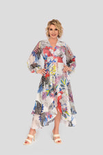 Entdecken Sie das Dress Jardin Paradisiaque. Ein luftiges Damenkleid mit weitem Rock und elegantem Garten-Print. Vielseitige Mode, perfekt für jeden Anlass. Jetzt online bestellen.