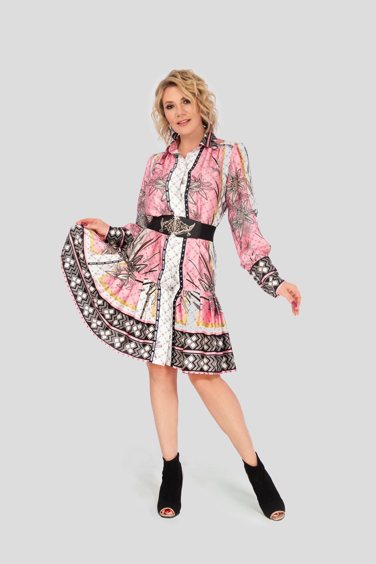 FEMININ STYLE - Freizeitkleid „Edelweiss Birds“ rosa